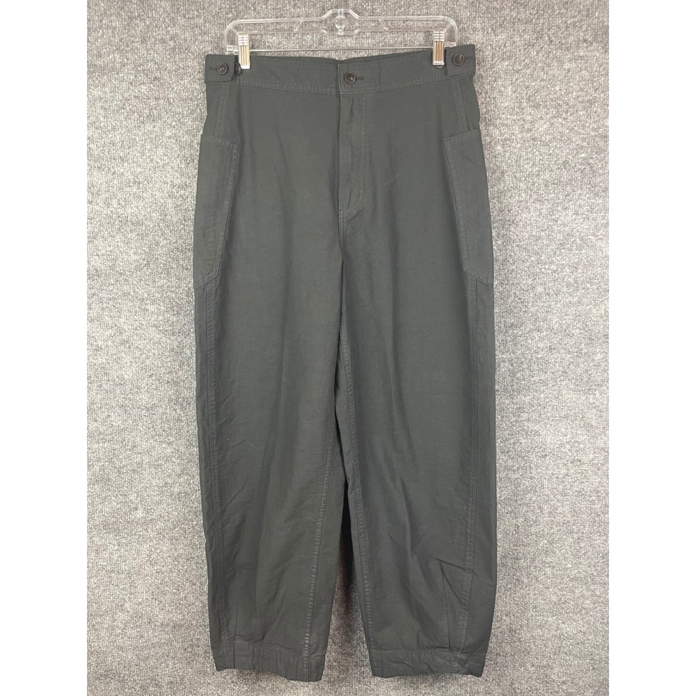 Everlane Utility Barrel Pants Women 10 Black Excellent Ripstop Cotton Cropped